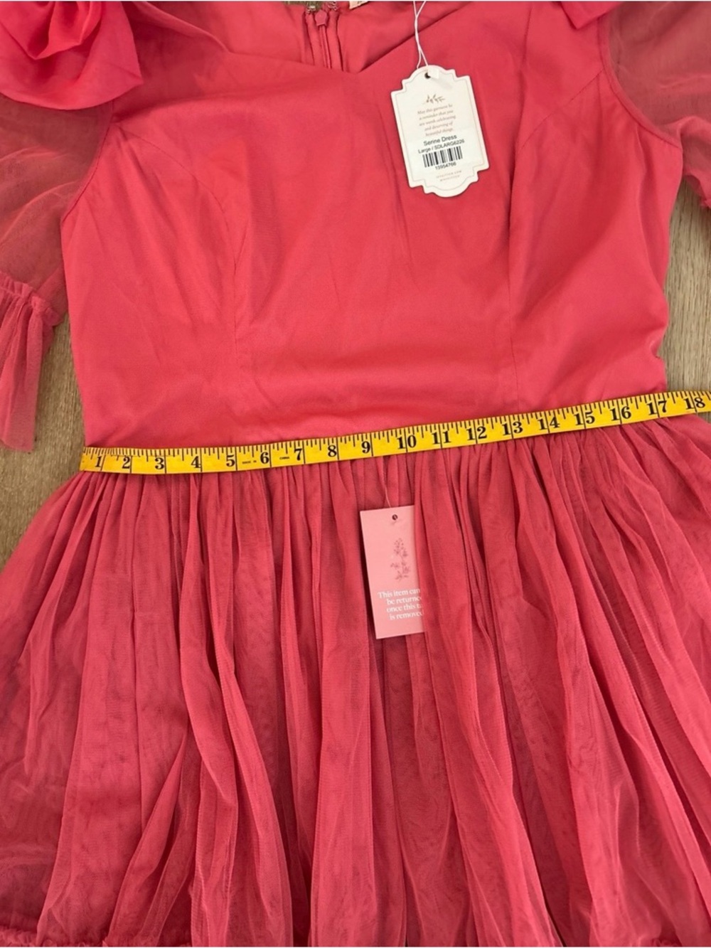 Ivy Citi co. Serine Dress, Size L, Color like Salmon or Pink, New With Tag. - Picture 5 of 12